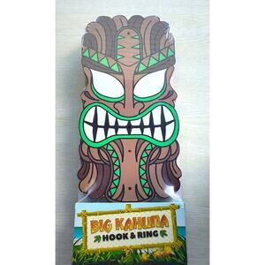 BIG KAHUNA HOOK & RING GAME-Tiki Theme Party Game-Wood Board-Sealed Packaging